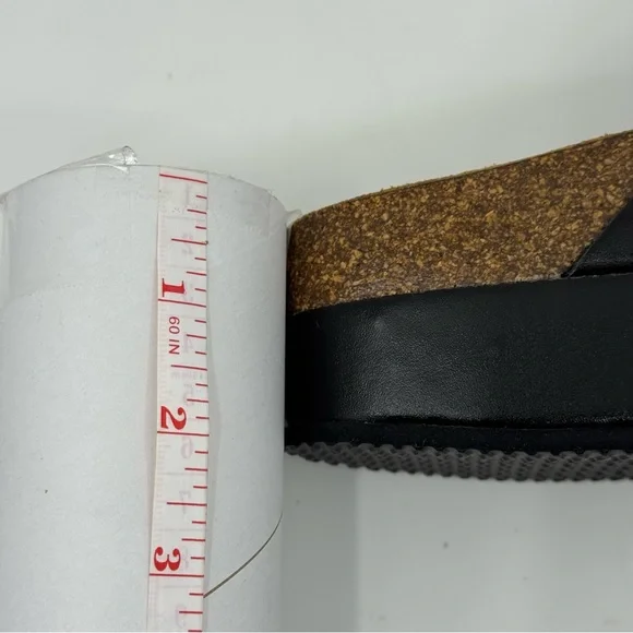 Free People Women's Platform Sidelines Color Black Leather SZ 38 US 8 - Picture 11 of 11